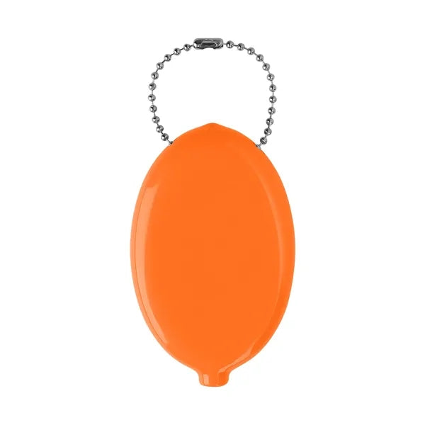 Classic Rubber Coin Pouch With Keychain