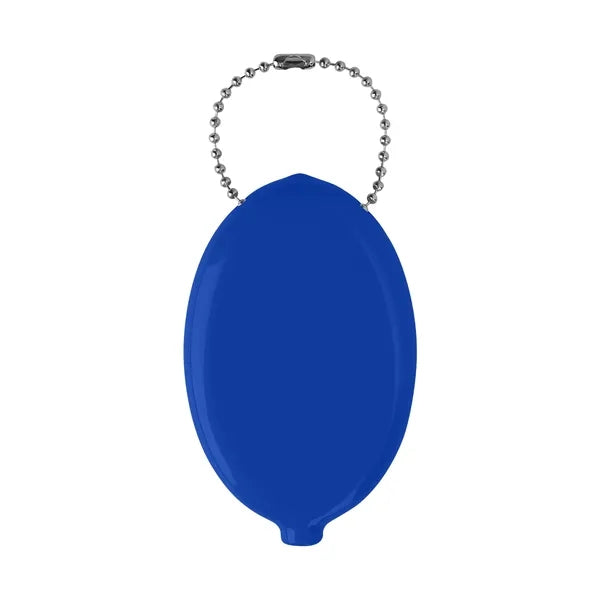 Classic Rubber Coin Pouch With Keychain