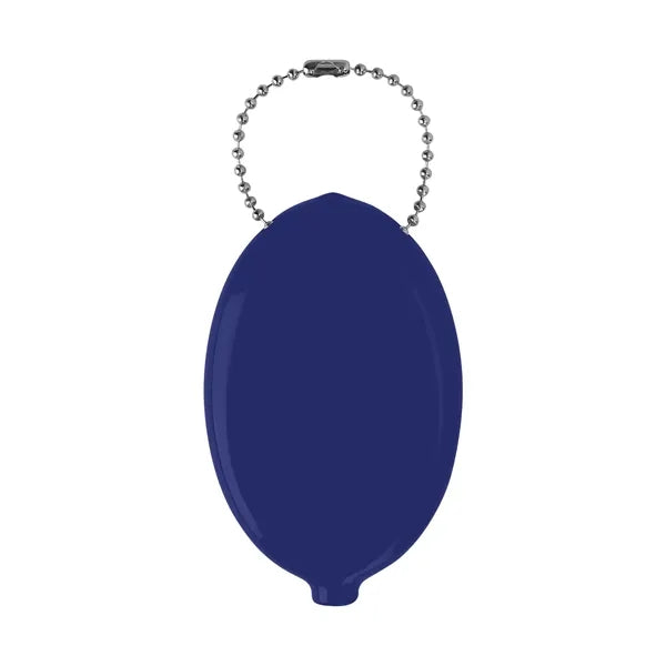 Classic Rubber Coin Pouch With Keychain