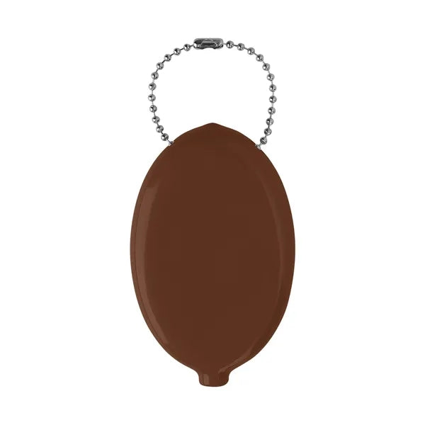 Classic Rubber Coin Pouch With Keychain