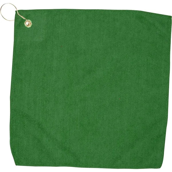 15" X 15" RPET Hemmed Golf Towel with Hook & Grommet