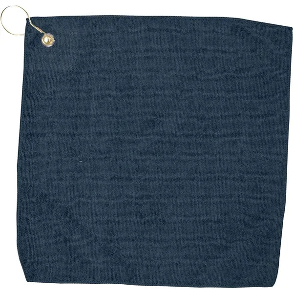 15" X 15" RPET Hemmed Golf Towel with Hook & Grommet