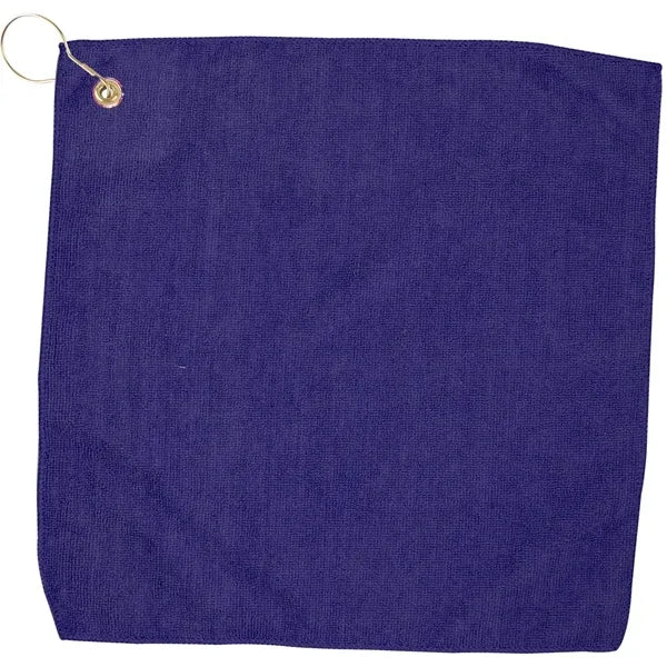15" X 15" RPET Hemmed Golf Towel with Hook & Grommet