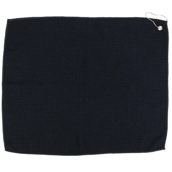 15" X 18" RPET Waffle Golf Towel with Hook & Grommet