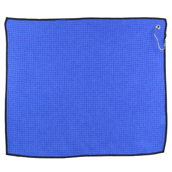 15" X 18" RPET Waffle Golf Towel with Hook & Grommet