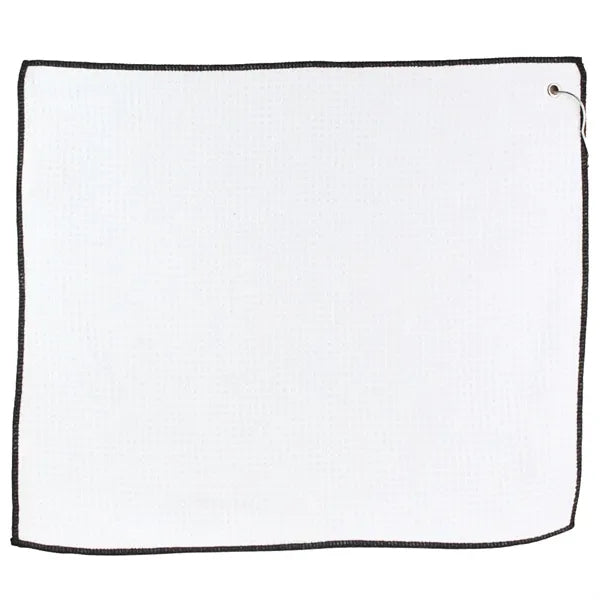 15" X 18" RPET Waffle Golf Towel with Hook & Grommet