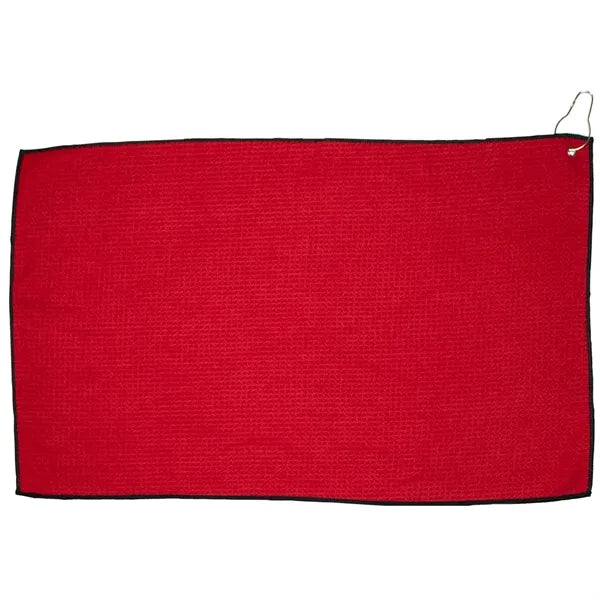 16" X 26" RPET Waffle Golf Towel with Hook & Grommet