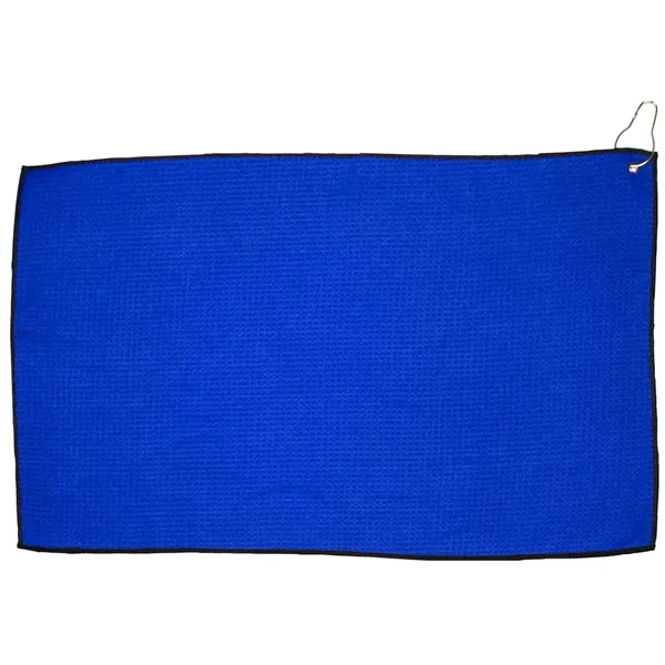 16" X 26" RPET Waffle Golf Towel with Hook & Grommet