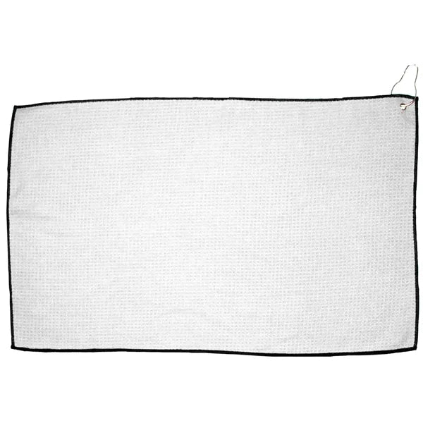 16" X 26" RPET Waffle Golf Towel with Hook & Grommet