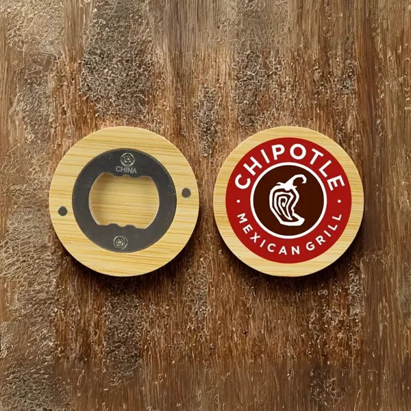 Magnetic Bamboo Bottle Opener