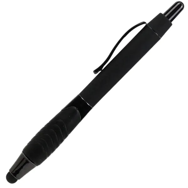 Recycled Rubberized Metallic Pen with Stylus Tip