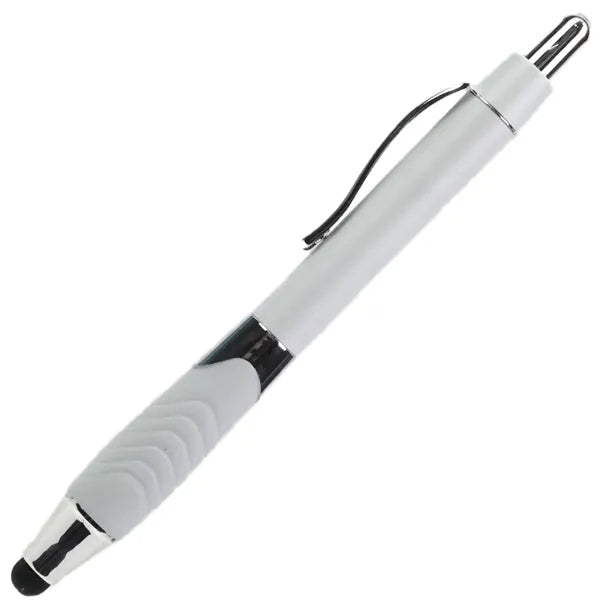Recycled Rubberized Metallic Pen with Stylus Tip