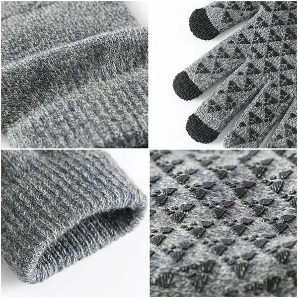 Touchscreen Winter Gloves with Fleece Lining and Grip