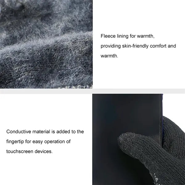 Touchscreen Winter Gloves with Fleece Lining and Grip