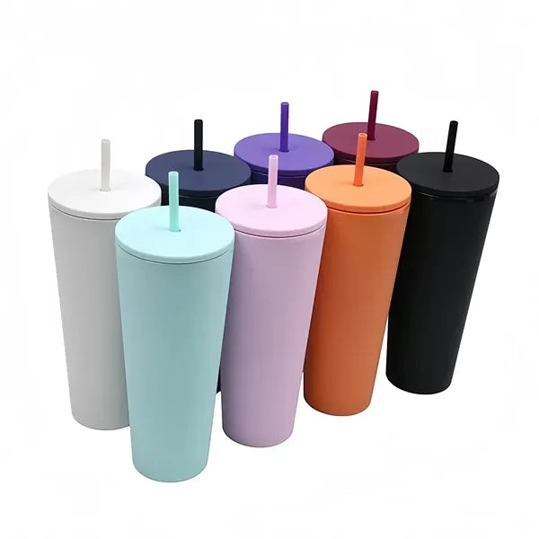 26oz Colorful Plastic Tumbler Straw For Cold Beverages Cup
