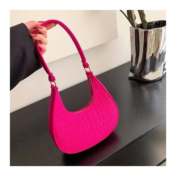 Small Crescent Shoulder Bag Underarm Purse