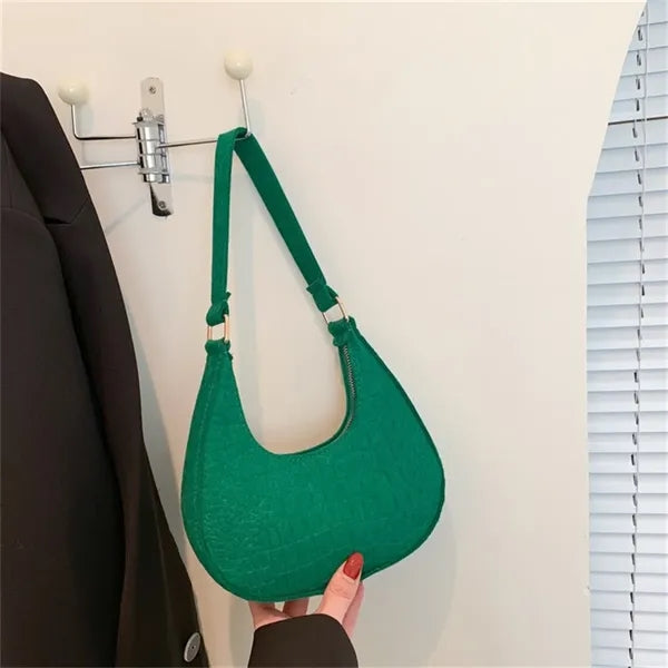 Small Crescent Shoulder Bag Underarm Purse