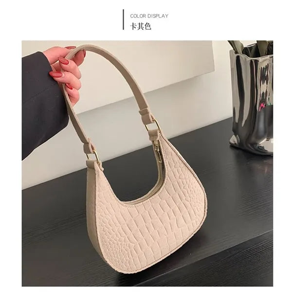 Small Crescent Shoulder Bag Underarm Purse