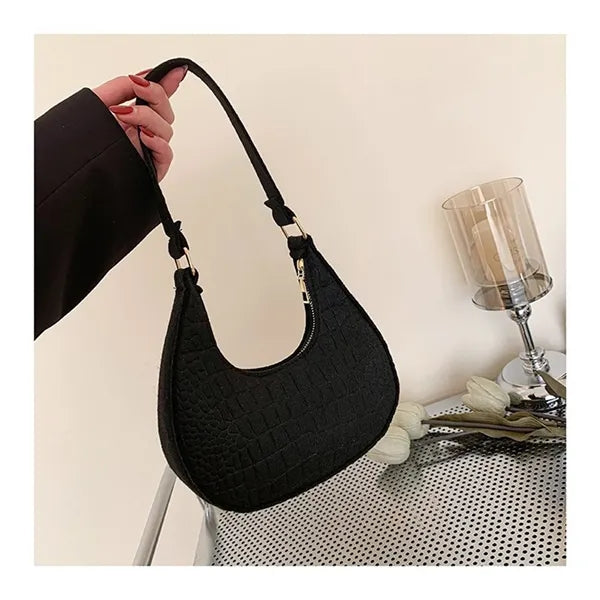 Small Crescent Shoulder Bag Underarm Purse