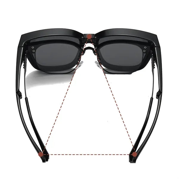 Folding Myopia Clip On Sunglasses