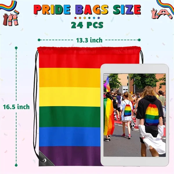 Polyester Rainbow Accessories for Pride Month Gifts Six-Colo