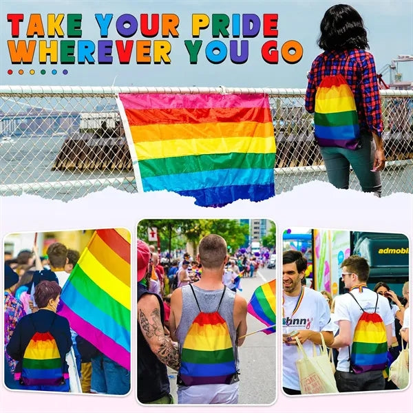 Polyester Rainbow Accessories for Pride Month Gifts Six-Colo