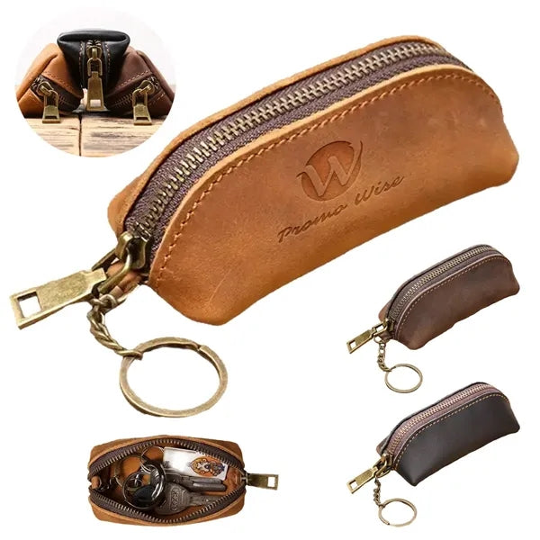 Genuine Leather Multi-Function Wallet Key Organizer