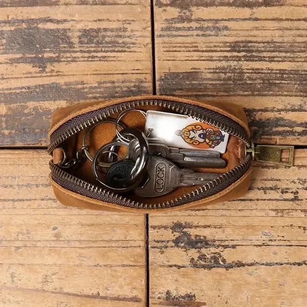 Genuine Leather Multi-Function Wallet Key Organizer