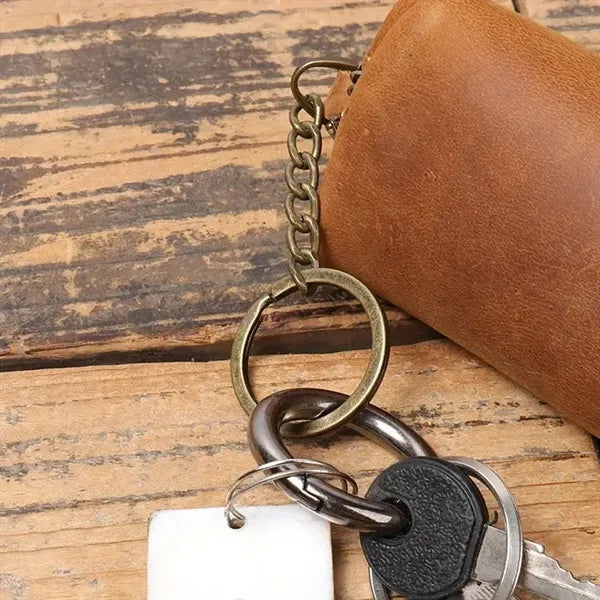 Genuine Leather Multi-Function Wallet Key Organizer