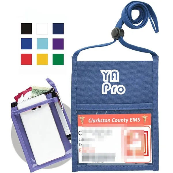 Neck Wallet Name Badge Holders with Lanyards