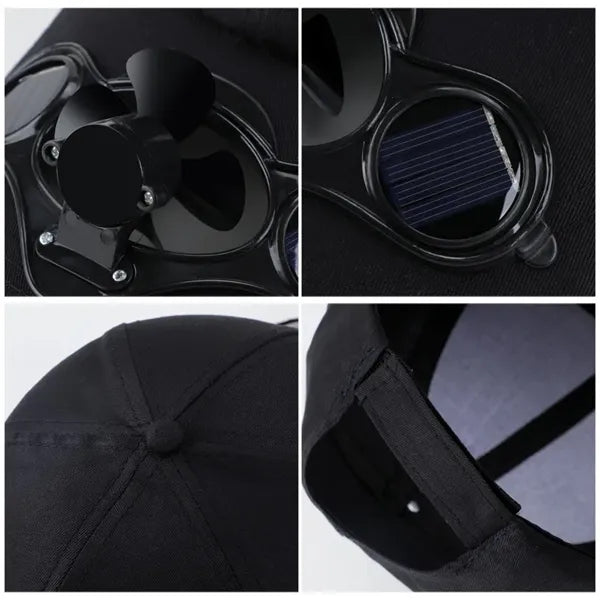 Unisex Outdoor Baseball Cap with Solar Fan