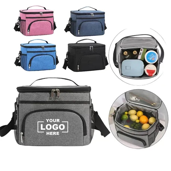 Insulated Lunch Box w/ Waterproof Liner & Zipper