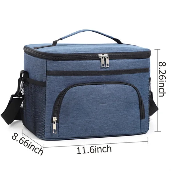 Insulated Lunch Box w/ Waterproof Liner & Zipper