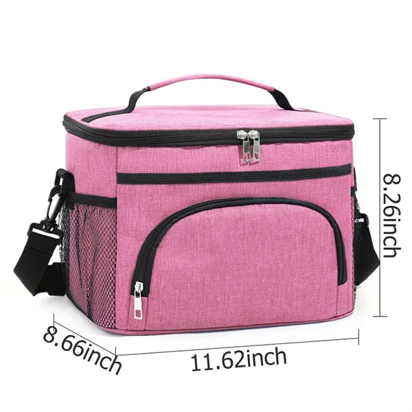 Insulated Lunch Box w/ Waterproof Liner & Zipper