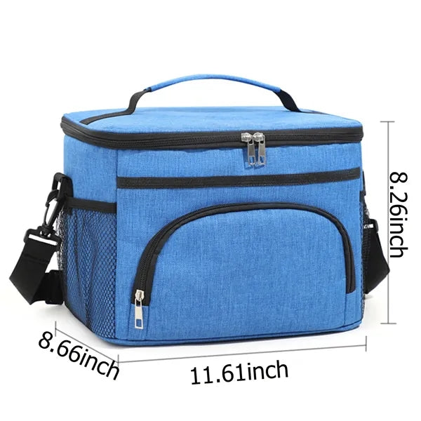 Insulated Lunch Box w/ Waterproof Liner & Zipper