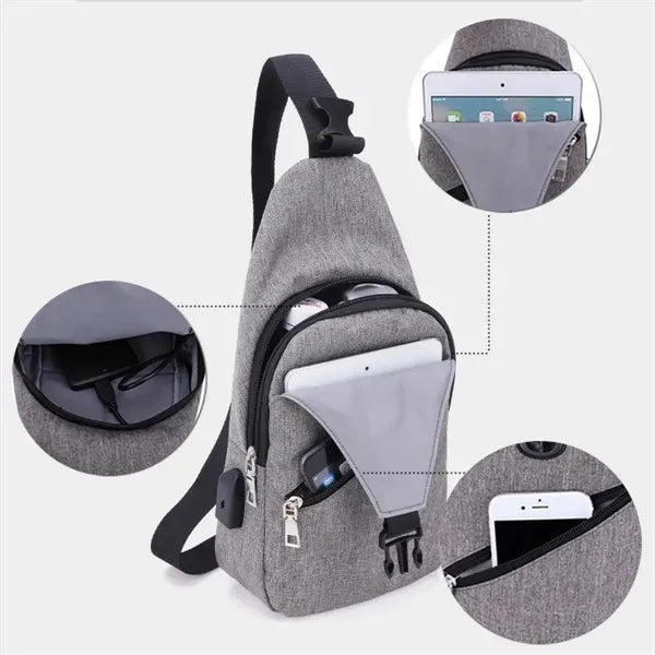 Travel Hiking Water-Resistant Crossbody Chest Bag for Men