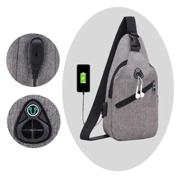 Travel Hiking Water-Resistant Crossbody Chest Bag for Men
