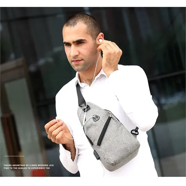 Travel Hiking Water-Resistant Crossbody Chest Bag for Men