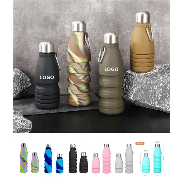 18.6oz Collapsible Silicone Water Bottle