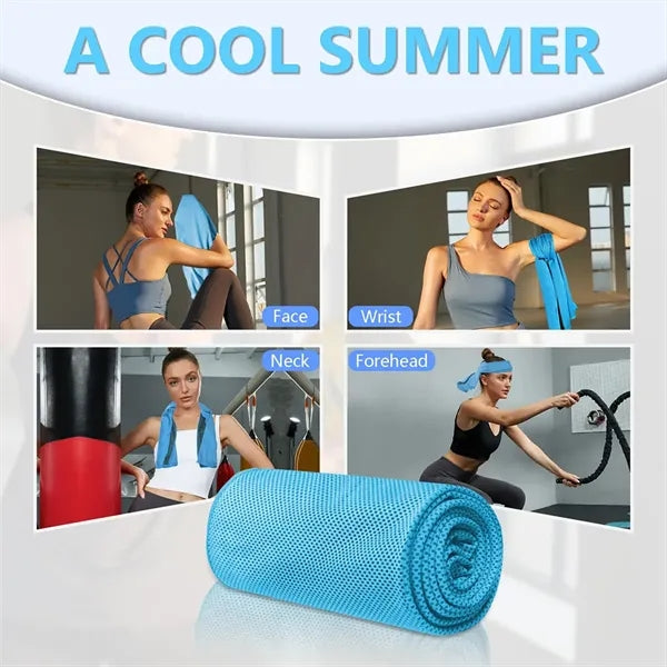 Cooling Sports Quick Dry Ice Silk Sweat Towel