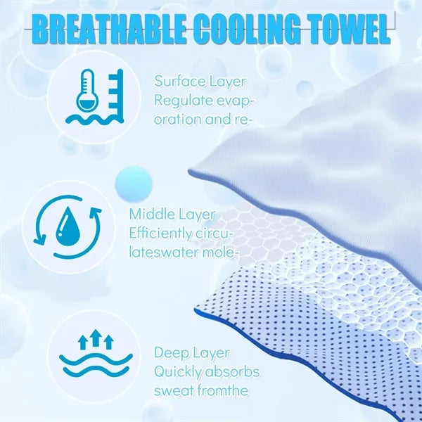 Cooling Sports Quick Dry Ice Silk Sweat Towel
