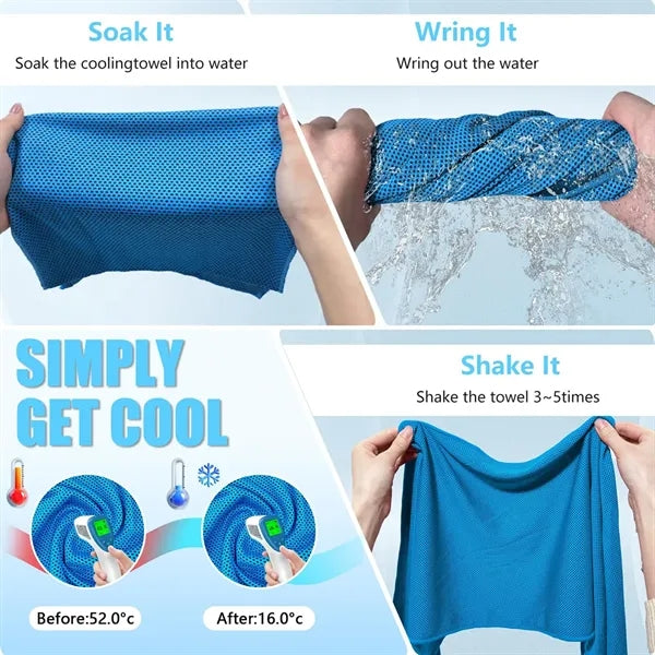Cooling Sports Quick Dry Ice Silk Sweat Towel