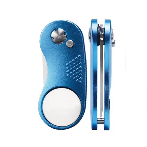 Golf Divot Repair Tool With Ball Marker