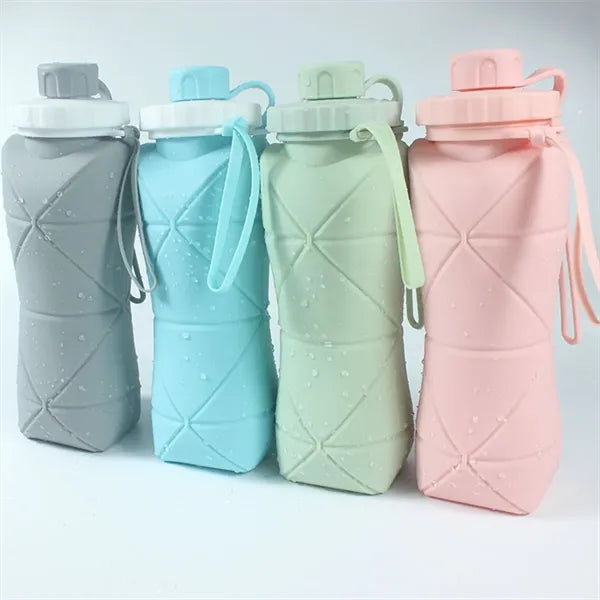20oz Silicone Foldable Water Bottle