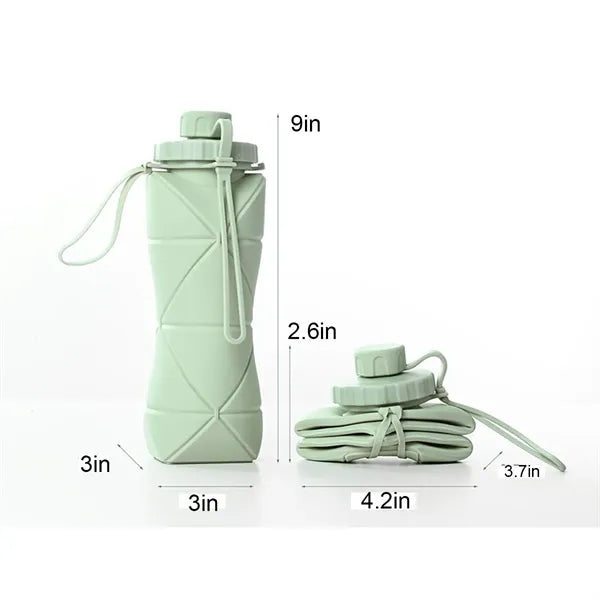 20oz Silicone Foldable Water Bottle