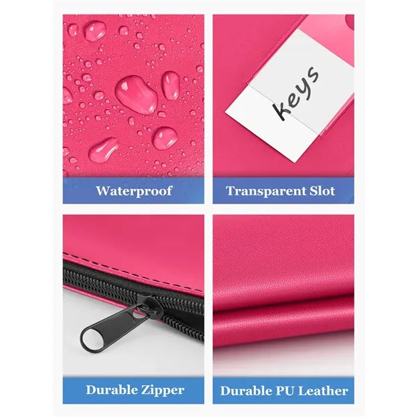 PU Leather Bill Organizer with Card Slot