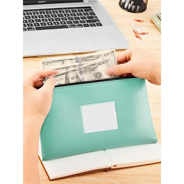 PU Leather Bill Organizer with Card Slot