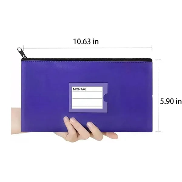 PU Leather Bill Organizer with Card Slot