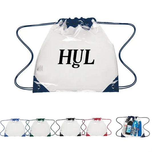 Touchdown Clear Drawstring Backpack