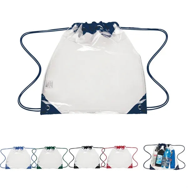 Touchdown Clear Drawstring Backpack